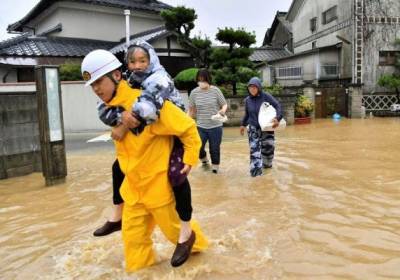 Наводнение в Японии — в пострадавшие районы отправлена армия