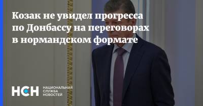 Козак не увидел прогресса по Донбассу на переговорах в нормандском формате