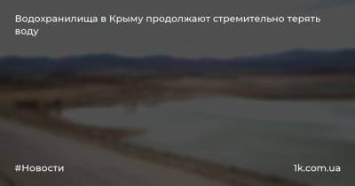 Водохранилища в Крыму продолжают стремительно терять воду