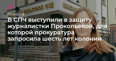 В СПЧ выступили в защиту журналистки Прокопьевой, для которой прокуратура запросила шесть лет колонии