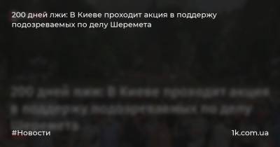 200 дней лжи: В Киеве проходит акция в поддержу подозреваемых по делу Шеремета