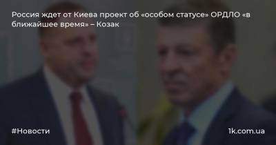 Россия ждет от Киева проект об «особом статусе» ОРДЛО «в ближайшее время» – Козак