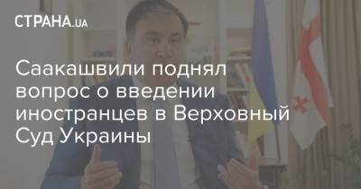 Саакашвили поднял вопрос о введении иностранцев в Верховный Суд Украины