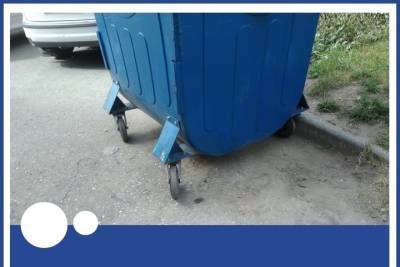 Псковские вандалы ломают мусорные контейнеры