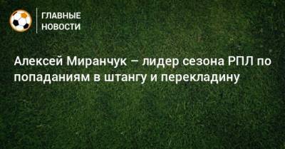 Алексей Миранчук – лидер сезона РПЛ по попаданиям в штангу и перекладину