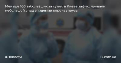 Меньше 100 заболевших за сутки: в Киеве зафиксировали небольшой спад эпидемии коронавируса