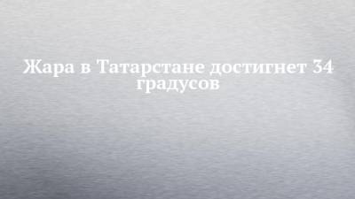 Жара в Татарстане достигнет 34 градусов