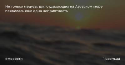 Не только медузы: для отдыхающих на Азовском море появилась еще одна неприятность