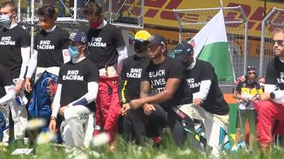 Шесть гонщиков Формулы-1 не встали на колено во время акции против расизма