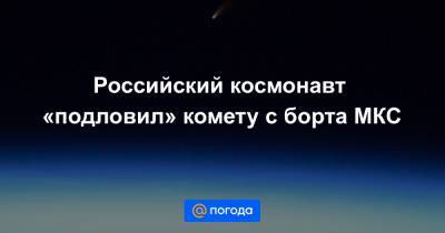 Российский космонавт «подловил» комету с борта МКС