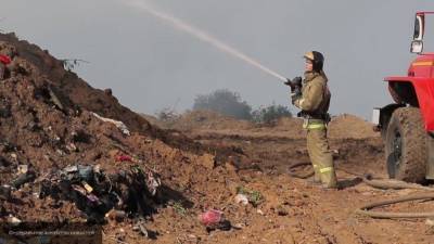 Страшный пожар разгорелся на полигоне твердых бытовых отходов в Дагестане