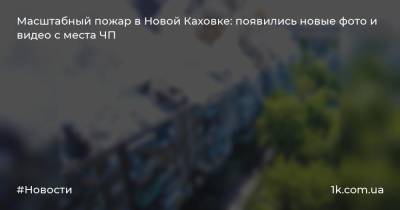 Масштабный пожар в Новой Каховке: появились новые фото и видео с места ЧП