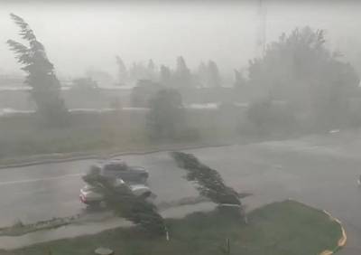 Субботний рязанский ураган сняли на видео
