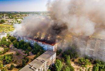В Новой Каховке задержан пьяный виновник масштабного пожара в жилой многоэтажке