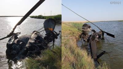 Опубликованы фото и видео с места крушения Ми-2 в Ростовской области