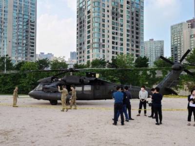 Вертолет армии США совершил аварийную посадку в Южной Корее