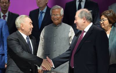 Президент Армении поздравил Нурсултана Назарбаева с 80-летием