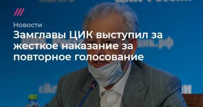 Замглавы ЦИК выступил за жесткое наказание за повторное голосование