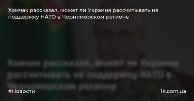 Хомчак рассказал, может ли Украина рассчитывать на поддержку НАТО в Черноморском регионе