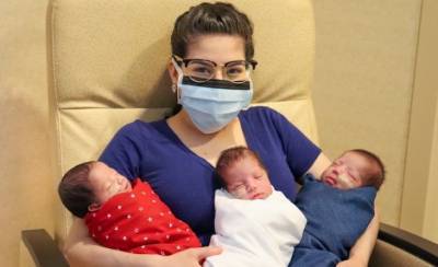 Мать из Техаса победила коронавирус и родила здоровых тройняшек за месяц