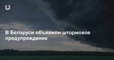 В Беларуси на понедельник объявили штормовое предупреждение