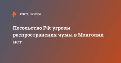 Посольство РФ: угрозы распространения чумы в Монголии нет
