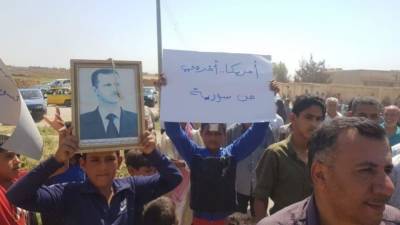 Жители Хасаки поддержали Асада в борьбе с американской оккупацией и «актом Цезаря»