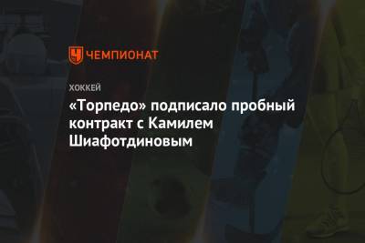 «Торпедо» подписало пробный контракт с Камилем Шиафотдиновым