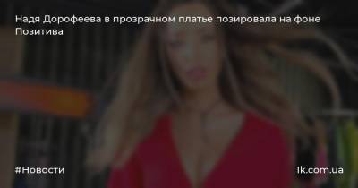 Надя Дорофеева в прозрачном платье позировала на фоне Позитива