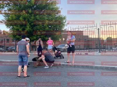В центре Москвы произошла авария с мотоциклистом