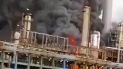 На нефтеперерабатывающем заводе в Венесуэле произошел пожар