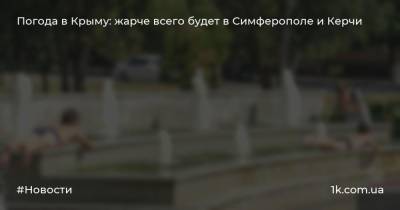 Погода в Крыму: жарче всего будет в Симферополе и Керчи