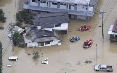 В Японии из-за наводнения погибли как минимум 50 человек