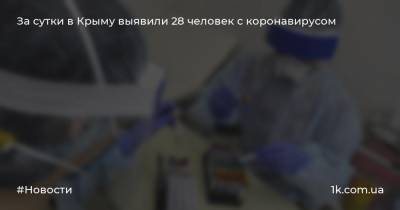 За сутки в Крыму выявили 28 человек с коронавирусом