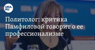 Политолог: критика Памфиловой говорит о ее профессионализме