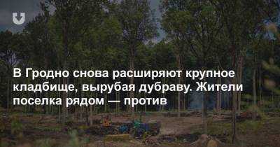 В Гродно снова расширяют крупное кладбище, вырубая дубраву. Жители поселка рядом — против
