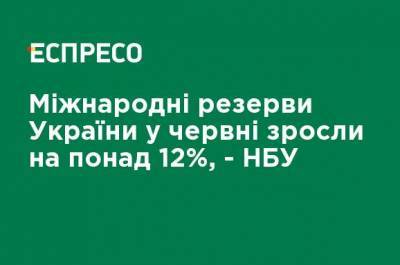 Международные резервы Украины в июне выросли более чем 12%, - НБУ