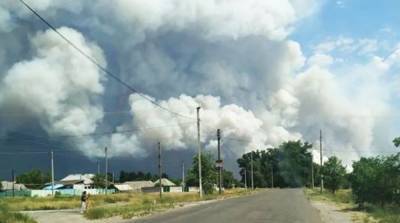Лесной пожар в Луганской области достиг жилых кварталов, людей эвакуируют