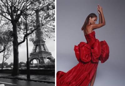 Джамбаттиста Валли провел онлайн-показ в рамках Парижской недели высокой моды на фоне видов Парижа