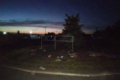 В Станице Луганской хулиган по пьяни уничтожил знак "Украина"