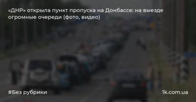 «ДНР» открыла пункт пропуска на Донбассе: на выезде огромные очереди (фото, видео)