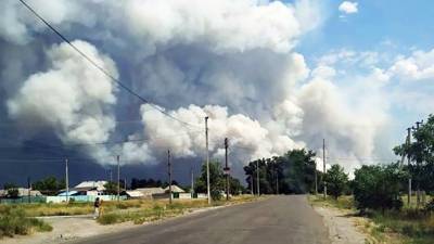 Лесной пожар на Лугащине: ГСЧС эвакуирует местных жителей - видео