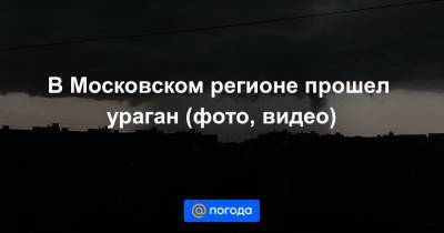 В Московском регионе прошел ураган (фото, видео)