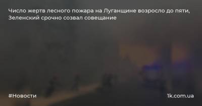 Число жертв лесного пожара на Луганщине возросло до пяти, Зеленский срочно созвал совещание