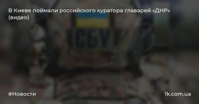 В Киеве поймали российского куратора главарей «ДНР» (видео)