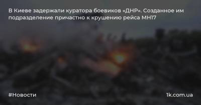 В Киеве задержали куратора боевиков «ДНР». Созданное им подразделение причастно к крушению рейса MH17