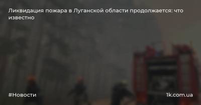 Ликвидация пожара в Луганской области продолжается: что известно