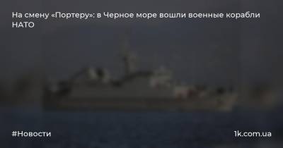На смену «Портеру»: в Черное море вошли военные корабли НАТО