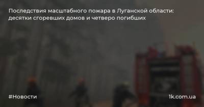 Последствия масштабного пожара в Луганской области: десятки сгоревших домов и четверо погибших