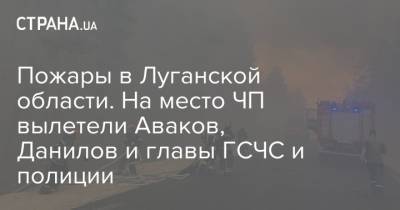 Пожары в Луганской области. На место ЧП вылетели Аваков, Данилов и главы ГСЧС и полиции
